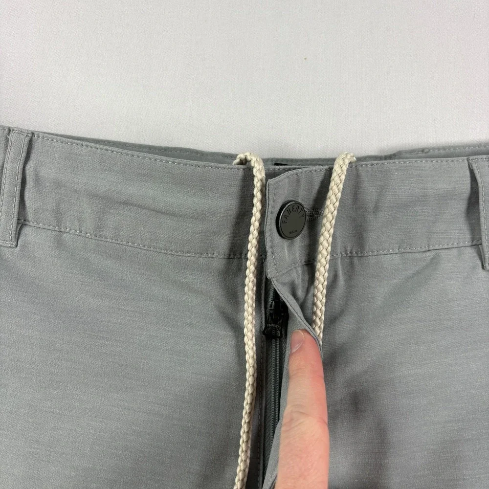 Faherty Shorts Mens 38‎ Gray All Day Chino Casual Hybrid Drawstring